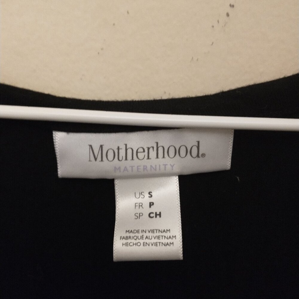 MOTHERHOOD MATERNITY 3/4 SLEEVE BLACK BODYCON MAXI DRESS - Picture 3 of 5